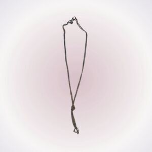 Silver multi chain knot drop necklace | Sz OS
